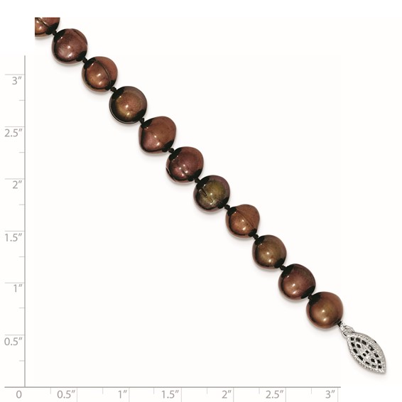 Sterling Silver Egg Shape FW Cultured Pearl Necklaces