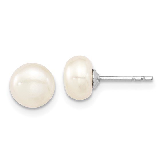 Sterling Silver FWC Pearl Necklace and Earring Set