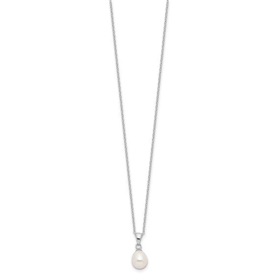 Sterling Silver FWC Pearl Necklace and Earring Set