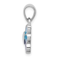 Sterling Silver Rhodium-plated Polished & Enameled ButterflyYouth Pendant, Earring and Adjustable Ring Set view 4