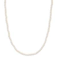 6-7mm White Semi-round Freshwater Cultured Pearl Endless Necklace, 80" view 3