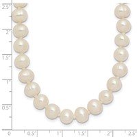 6-7mm White Semi-round Freshwater Cultured Pearl Endless Necklace, 80" view 5