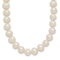 6-7mm White Semi-round Freshwater Cultured Pearl Endless Necklace, 80" view 1