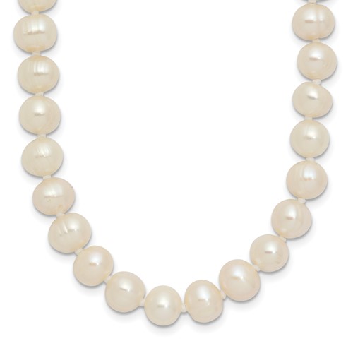 6-7mm White Semi-round Freshwater Cultured Pearl Endless Necklace, 80"