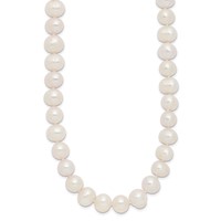 9-10mm White Semi-Round Freshwater Cultured Pearl Endless Necklace, 80" view 2