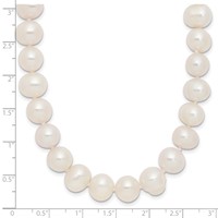 9-10mm White Semi-Round Freshwater Cultured Pearl Endless Necklace, 80" view 3