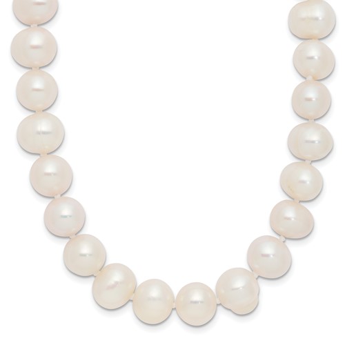 9-10mm White Semi-Round Freshwater Cultured Pearl Endless Necklace, 80"