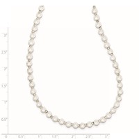 4-5mm White Round Imitation Shell Pearl Chain with Glass Bead Eyewear, 24" view 3