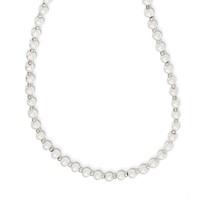4-5mm White Round Imitation Shell Pearl Chain with Glass Bead Eyewear, 24" view 1