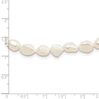 9-10mm White Baroque Freshwater Cultured Pearl Slip-on Endless Necklace, 64" view 5