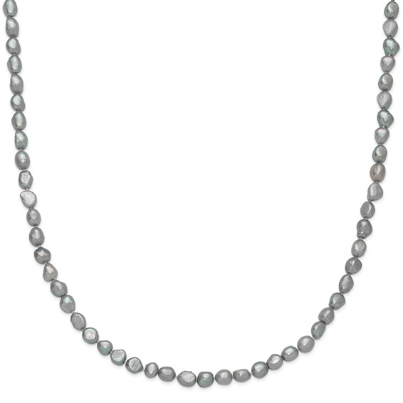 9-11mm Grey Baroque Freshwater Cultured Pearl Endless 64 inch Necklace