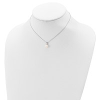 Sterling Silver Madi K Rhodium-plated 6-7mm White Rice Freshwater Cultured Pearl Necklace, 14" view 4