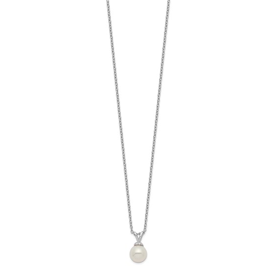 Sterling Silver FWC Pearl Necklace
