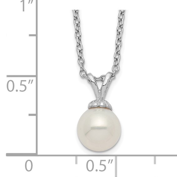 Sterling Silver FWC Pearl Necklace