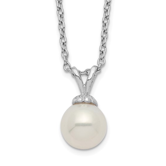 Sterling Silver FWC Pearl Necklace