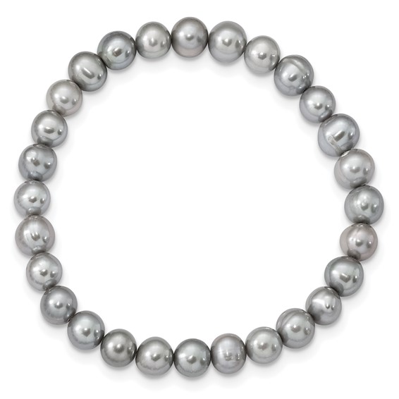 Sterling Silver Rhodium Plated 7-8mm FWC Pearl Earring Bracelet Necklace Sets         