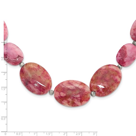 Sterling Silver Multi Stone 18.5in w/2in ext Necklace