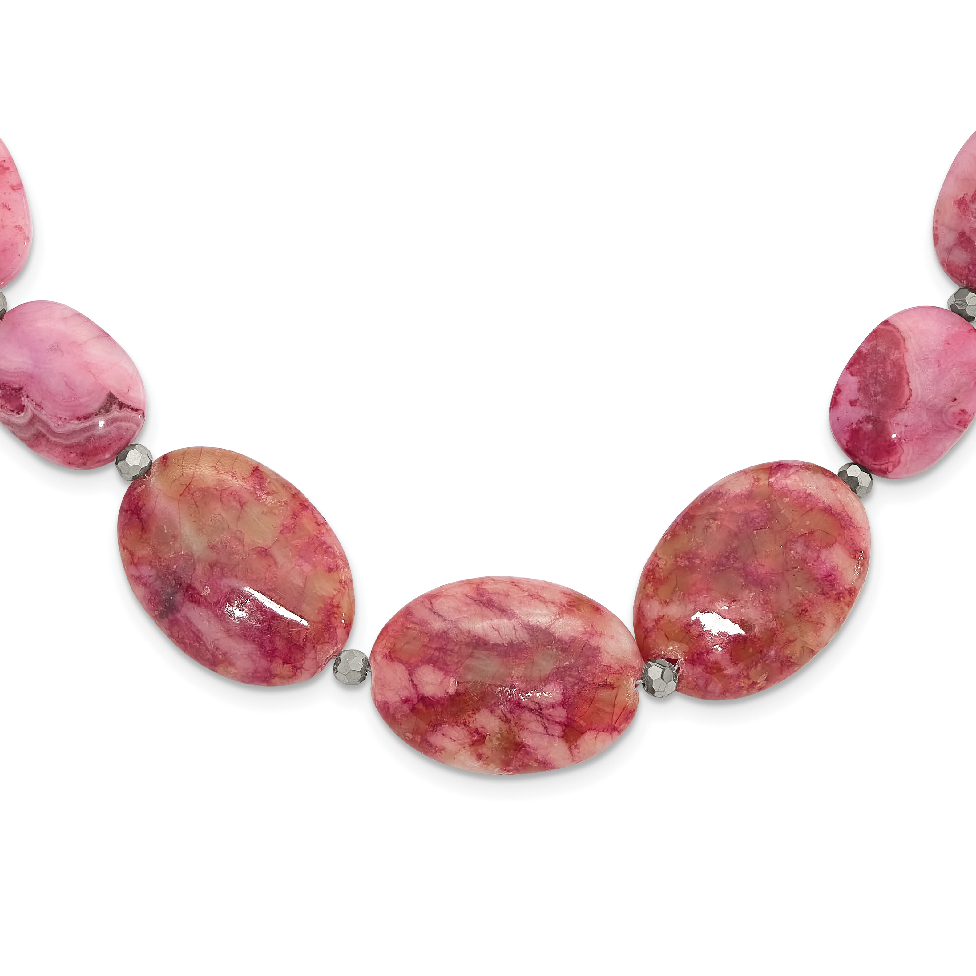 Sterling Silver Multi Stone 18.5in w/2in ext Necklace (QH5671-18.5)