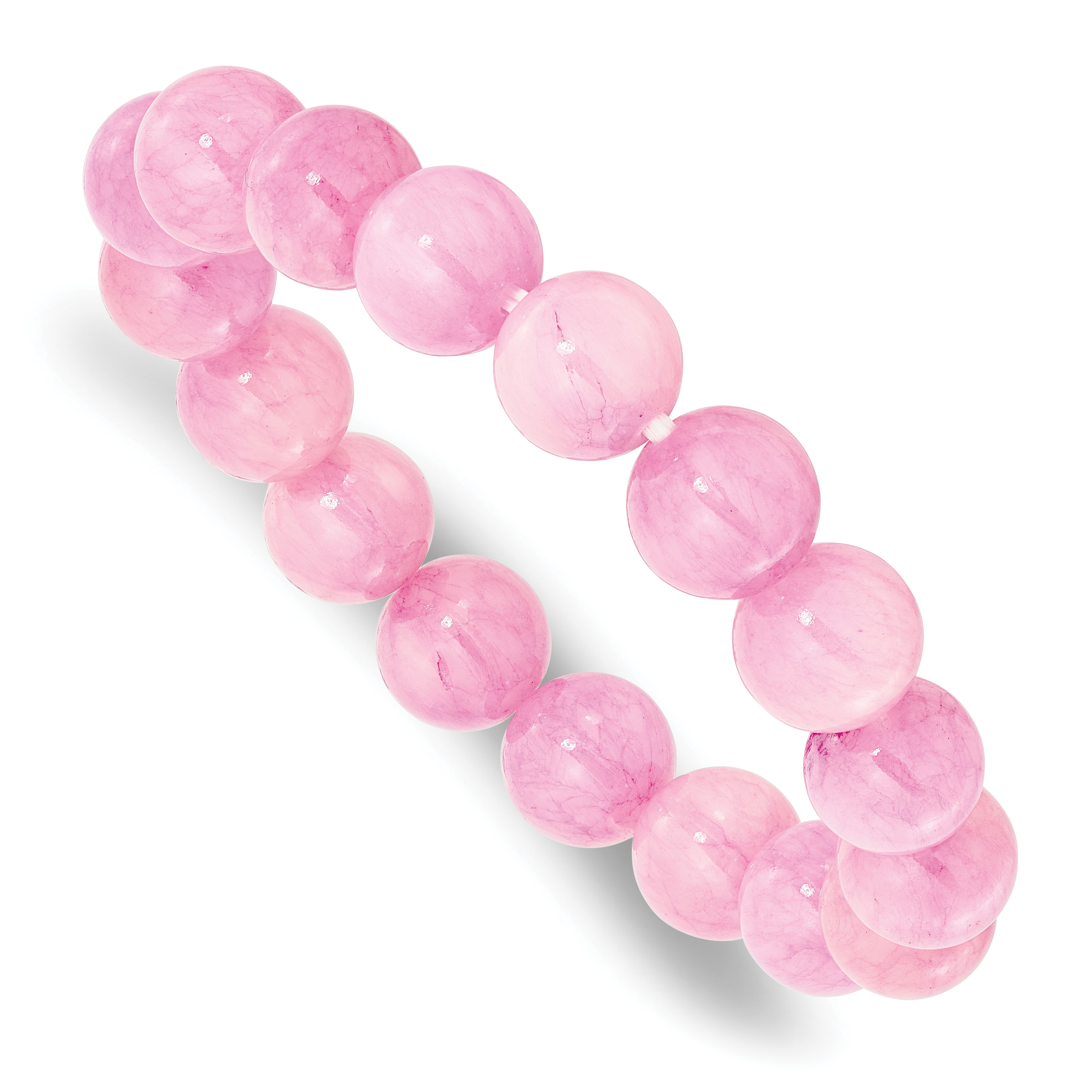 Pink Rose Quartz 10.00mm Beaded Stretch Bracelet (QH5726)