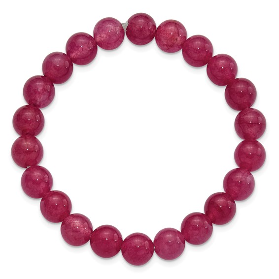 Strawberry Quartz 8.50mm Beaded Stretch Bracelet