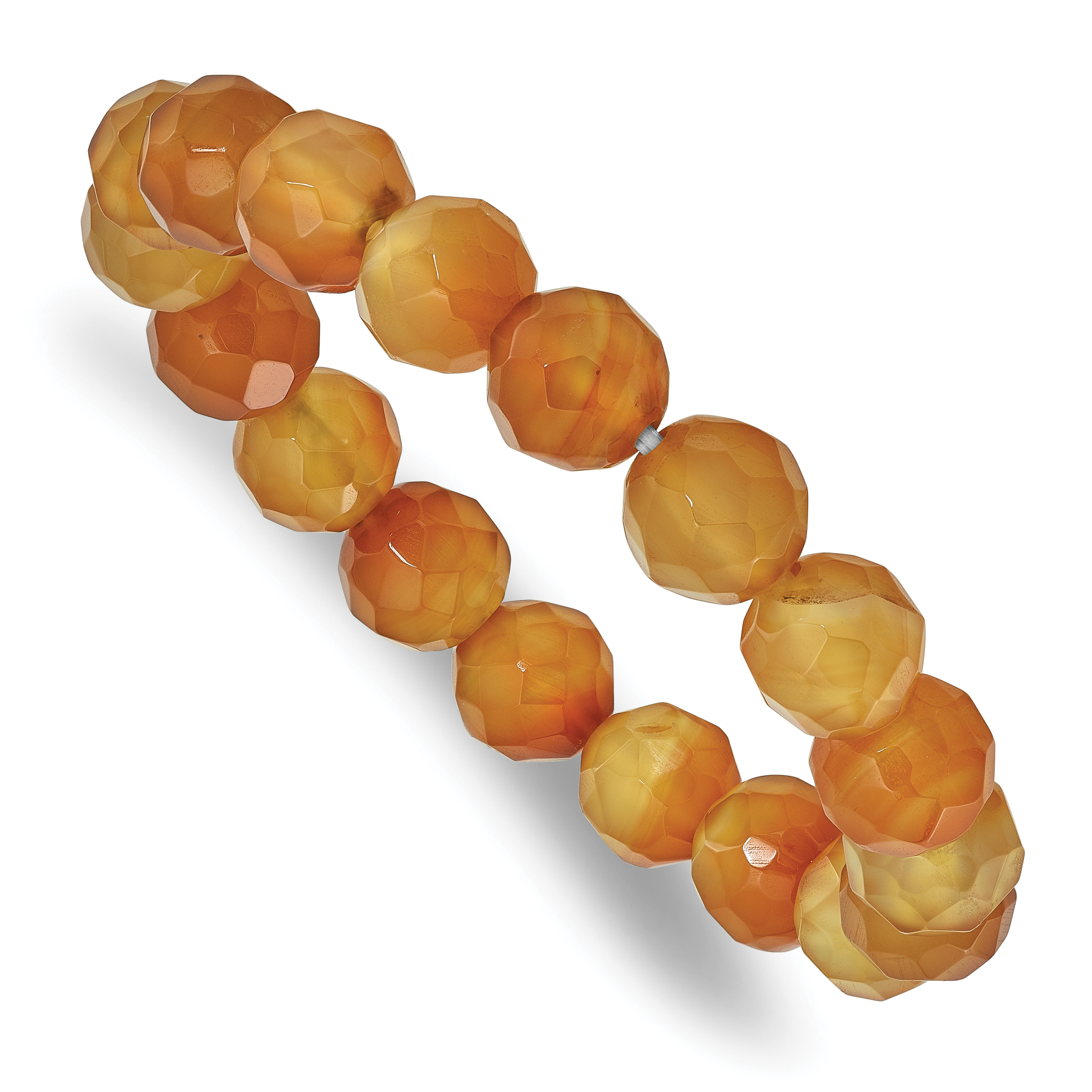 Carnelian 10mm Beaded Stretch Bracelet (QH5730)