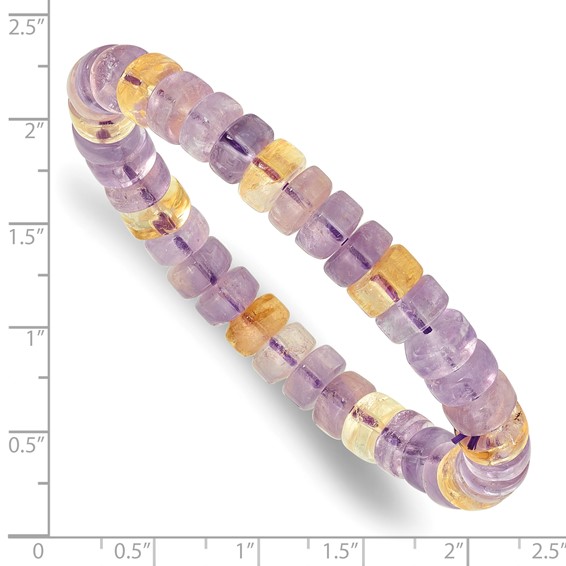 Ametrin 8mm Beaded Stretch Bracelet