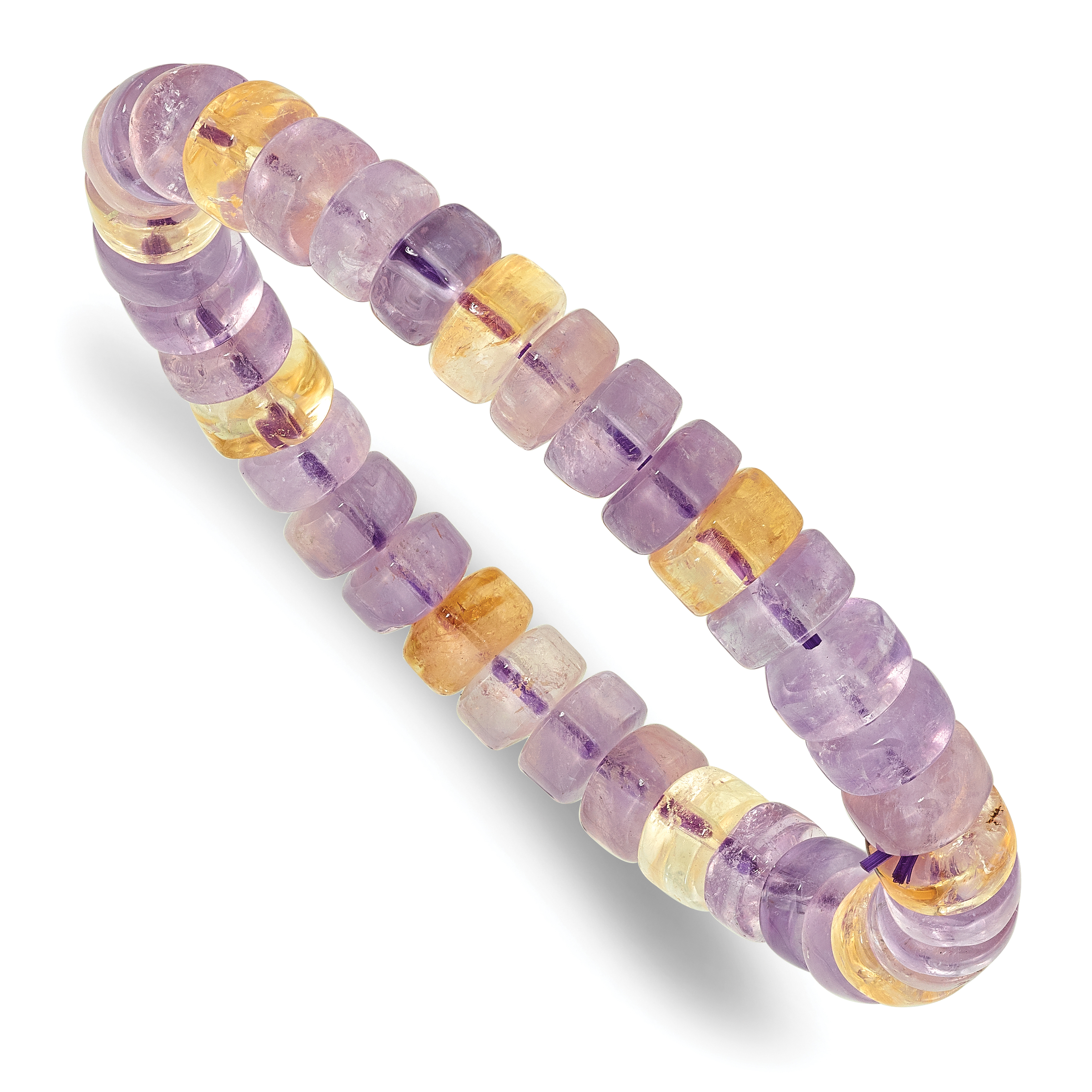 Ametrin 8mm Beaded Stretch Bracelet (QH5734)