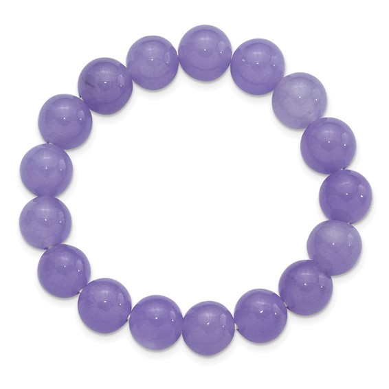 Lavender Quartz 10mm Beaded Stretch Bracelet