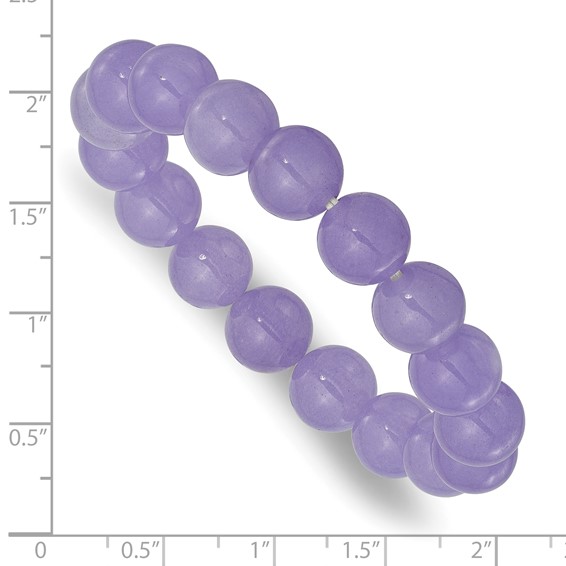 Lavender Quartz 10mm Beaded Stretch Bracelet
