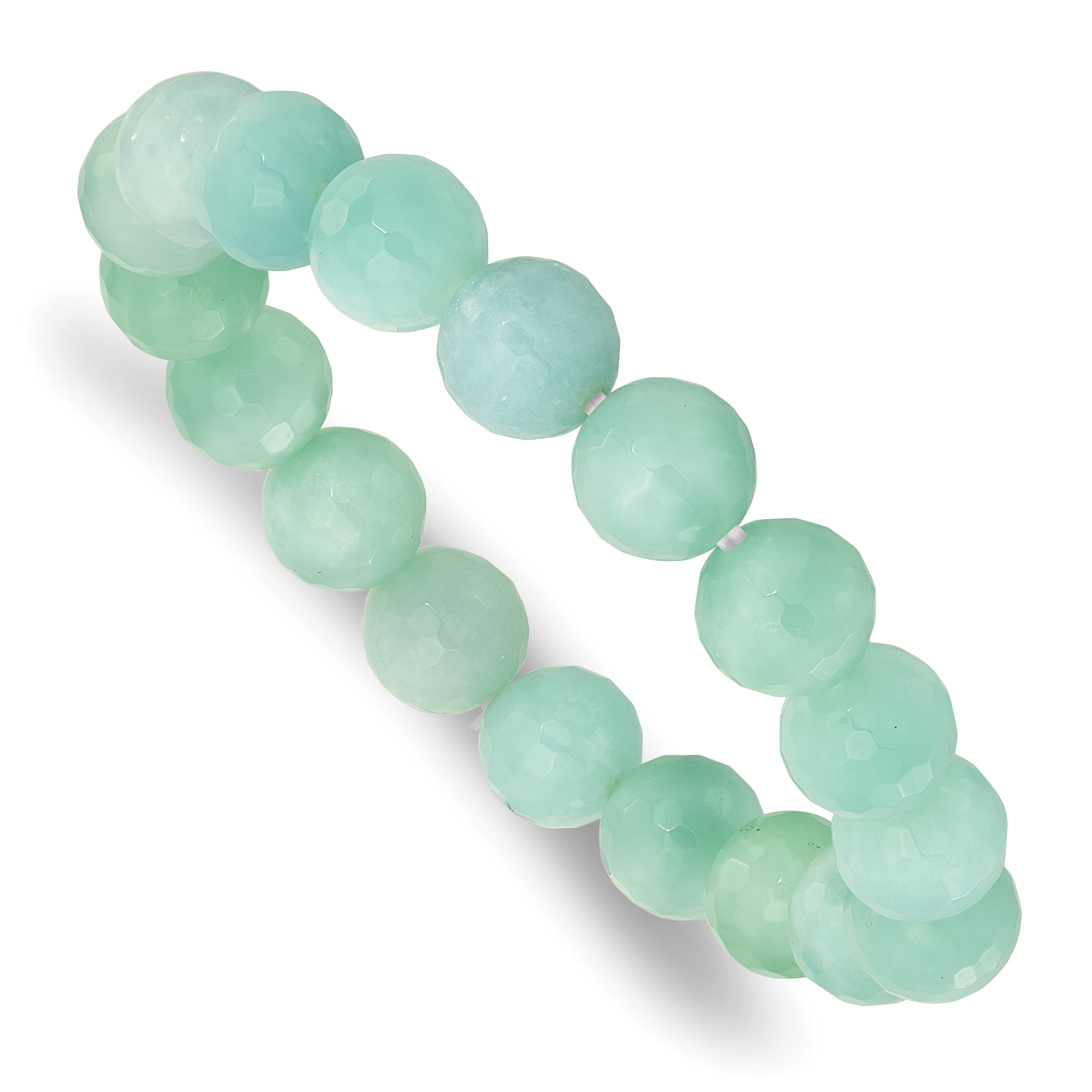 Amazonite 10mm Beaded Stretch Bracelet (QH5742)