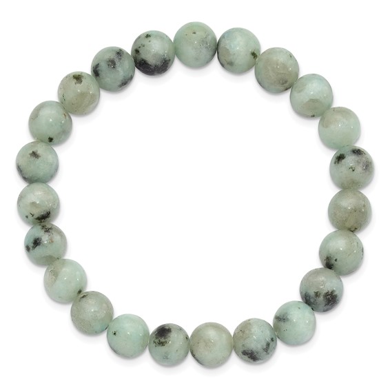 Kiwi Jasper 8.5mm Beaded Stretch Bracelet