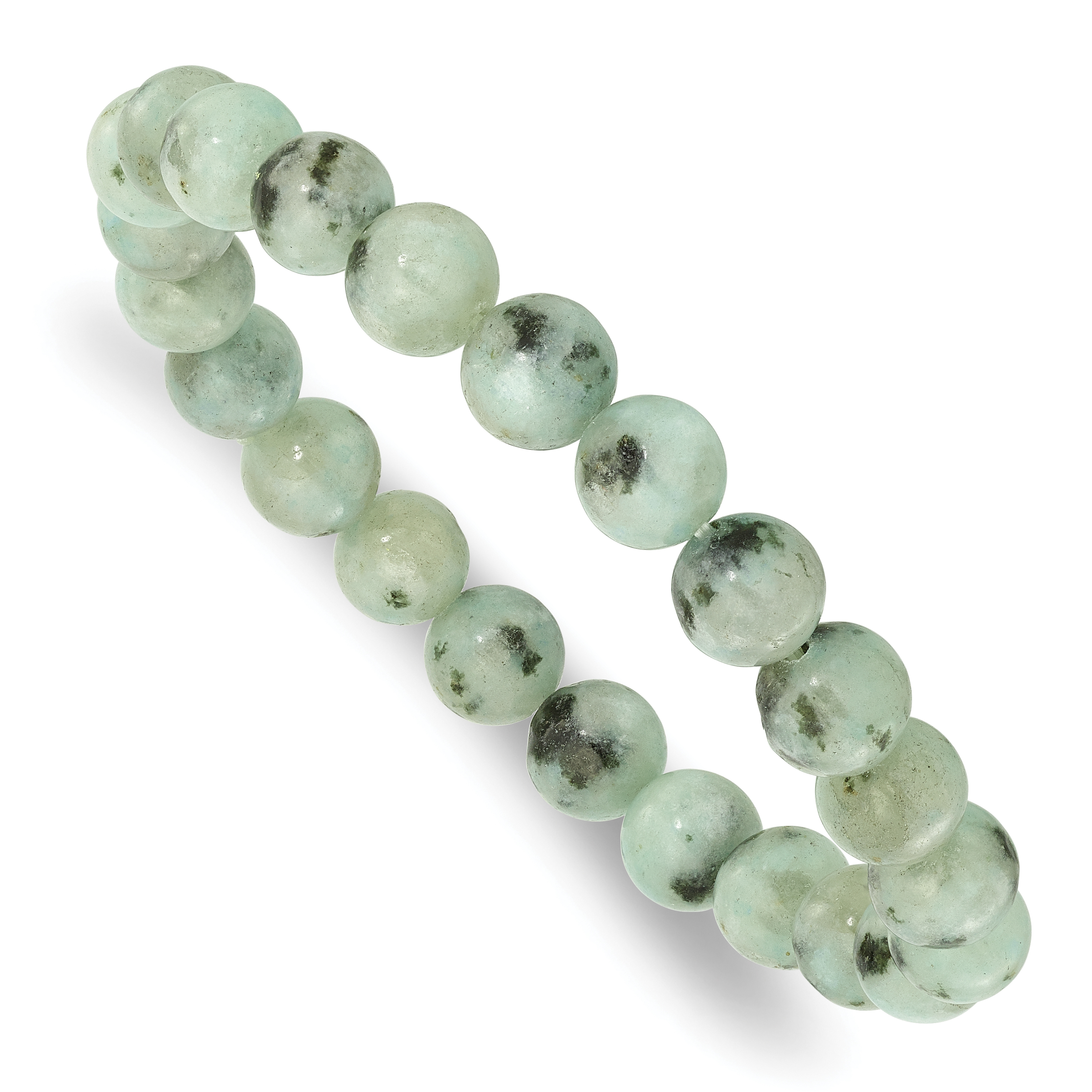 Kiwi Jasper 8.5mm Beaded Stretch Bracelet (QH5752)