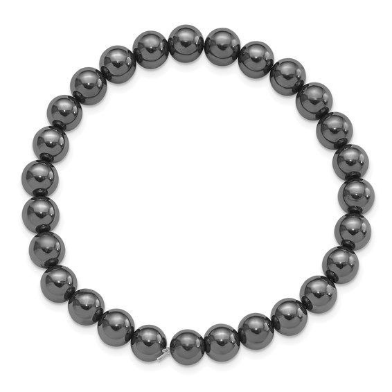 Hematite 7mm Beaded Stretch Bracelet