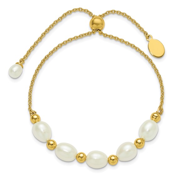 Sterling Silver Beaded and FWC Pearl Boho Bracelet