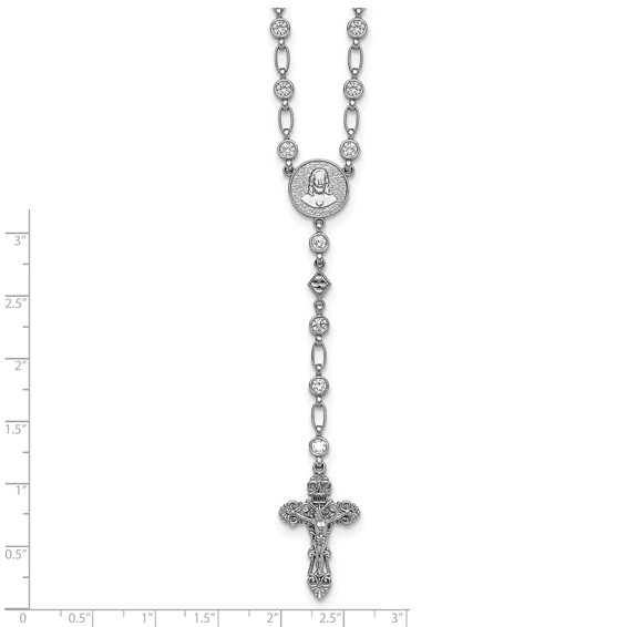 Sterling Silver with CZ Rosary
