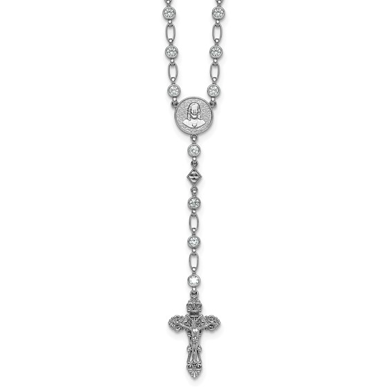 Sterling Silver with CZ Rosary