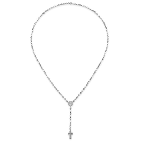 Sterling Silver Heart and Cross Ash Holder Rosary