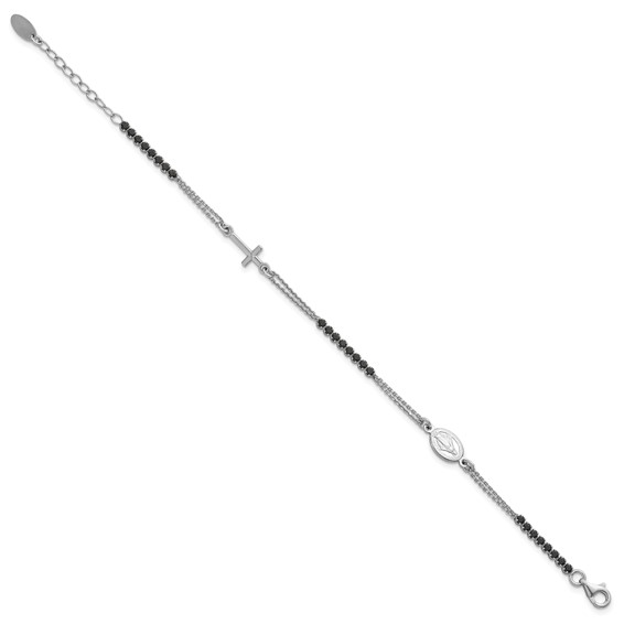 Sterling Silver with CZ Rosary Bracelet