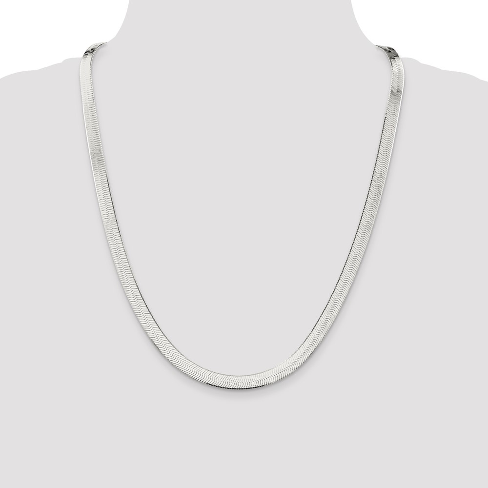 Sterling Silver 7.3mm Magic Herringbone Chain (QHB080-24)