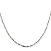 Sterling Silver 2mm Twisted Herringbone Chain view 2
