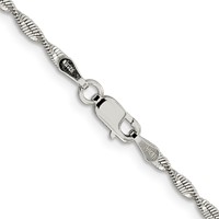 Sterling Silver 2mm Twisted Herringbone Chain view 3