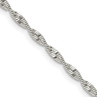 Sterling Silver 2mm Twisted Herringbone Chain view 1