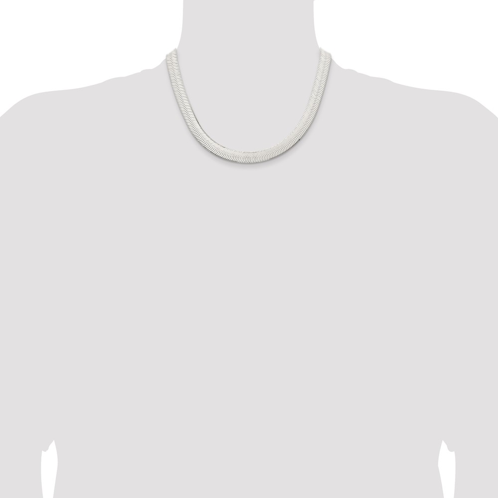 Sterling Silver 10.5mm Magic Herringbone Chain (QHB120-18)