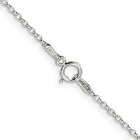 Sterling Silver 1.5mm Diamond-cut Rolo Cable Chain view 3
