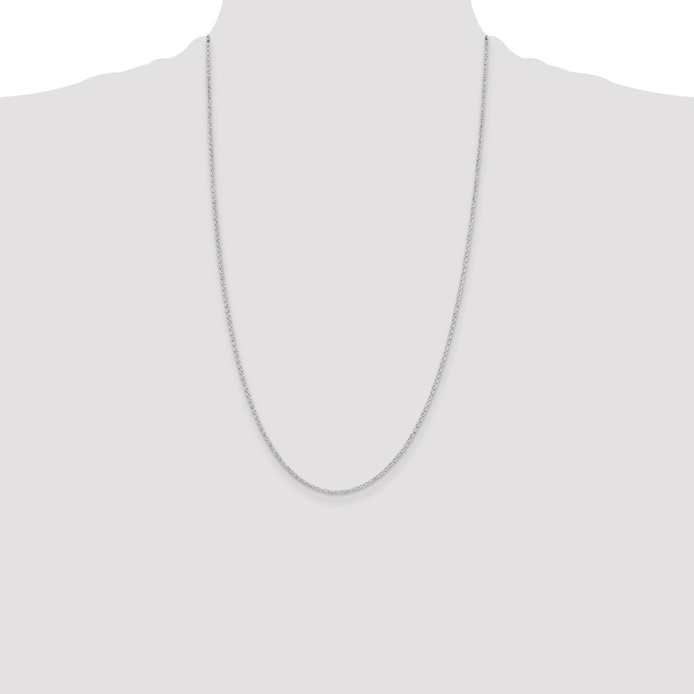 Sterling Silver 1.5mm Diamond-cut Cable Chain (QHC022-26)