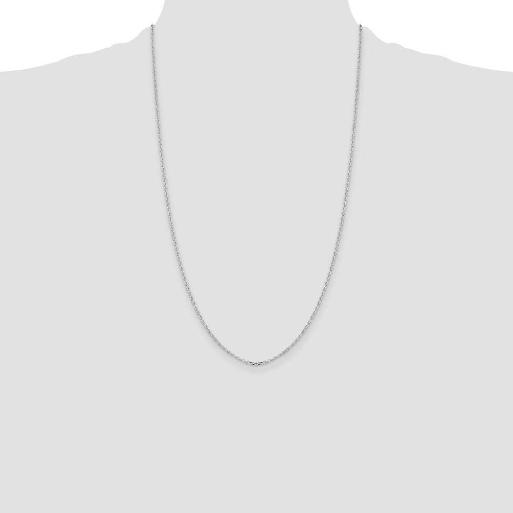 Sterling Silver 1.75mm Diamond-cut Cable Chain (QHC027-26)