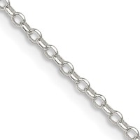 Sterling Silver 1.75mm Diamond-cut Rolo Cable Chain view 1