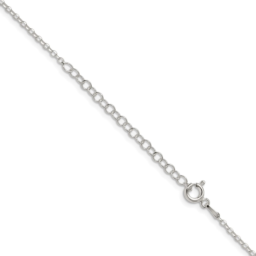Sterling Silver 1.75mm Diamond-cut Cable Chain w/2in ext. (QHC027E-18)