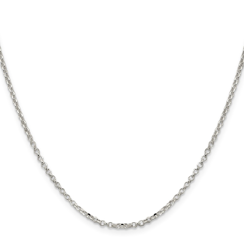 Sterling Silver 2.2mm Diamond-cut Cable Chain (QHC035-24)