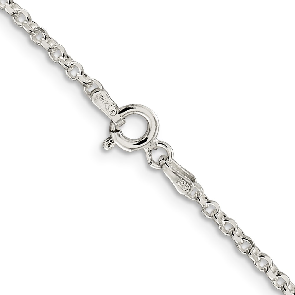 Sterling Silver 2.2mm Diamond-cut Cable Chain (QHC035-24)